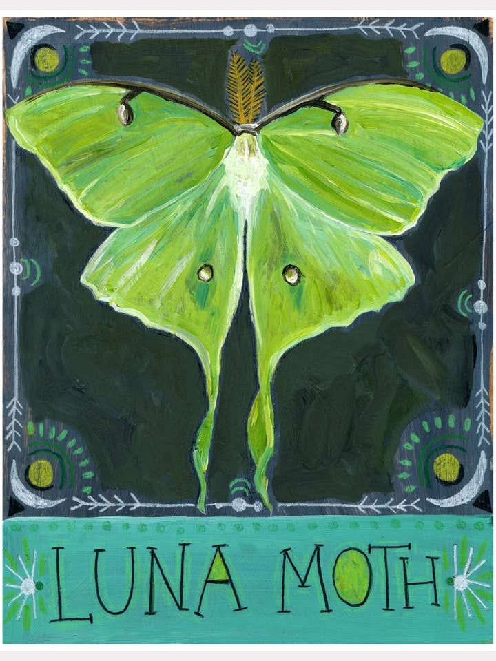 Estampado de tótem animal - Luna Moth para venta al por mayor de Jessica Swift