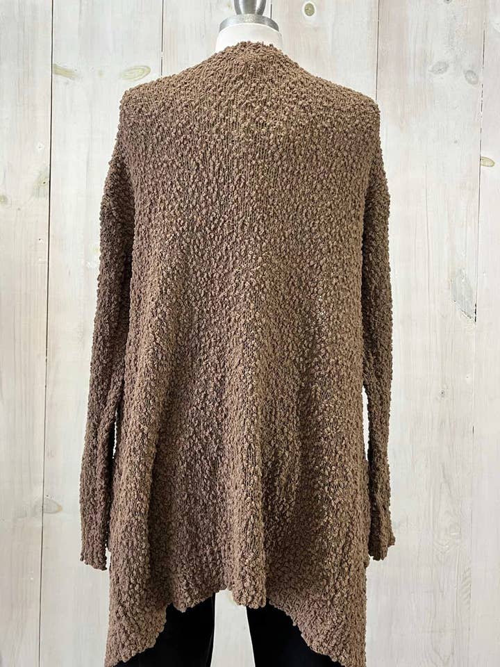 Tasha Apparel Wholesale - Wholesale Cardigan - Women's - Trendy Popcorn Knit Open Front Cozy Lightweight Oversized Cardigan Sweater11