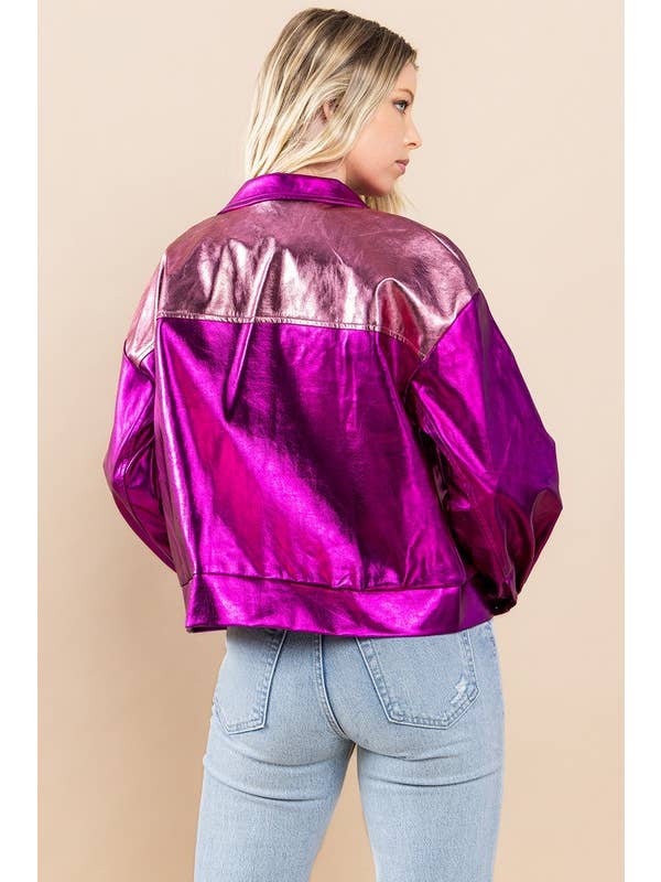TCEC - Wholesale Jacket - Women's - CJ6498S-PU Metallic Jacket3