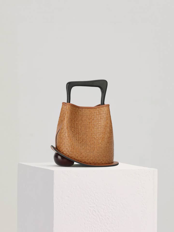 Ozzy Raffia Bag - Walnut for wholesale by CULBIA