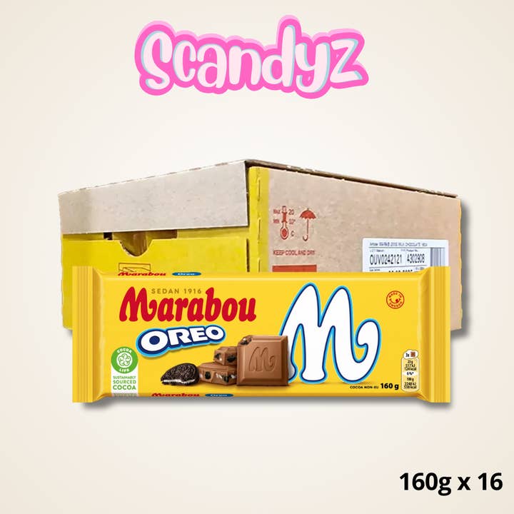Marabou Oreo 160g per la vendita all'ingrosso da parte di Scandyz