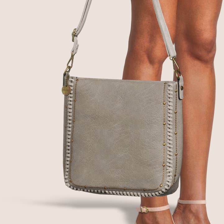 The Classic Vegan Leather Shelby Crossbody Tote Bag for wholesale by AMPERE CREATIONS