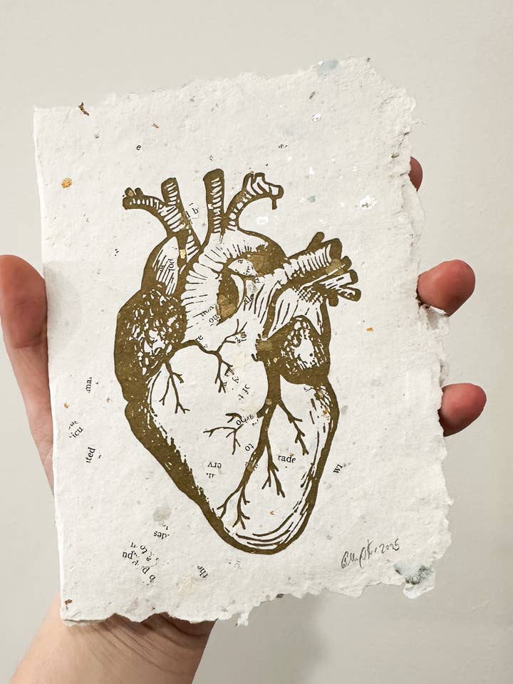 Anatomisches Herz Karte / Grußkarte für den Großhandel von Alexa K