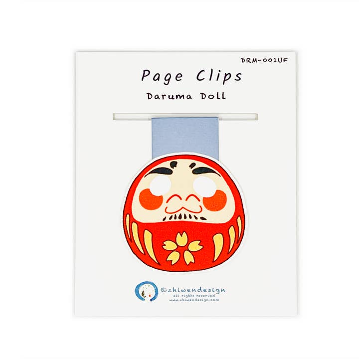 Zhi Wen Design – wholesale Bookmark – Daruma Doll Page Clip2