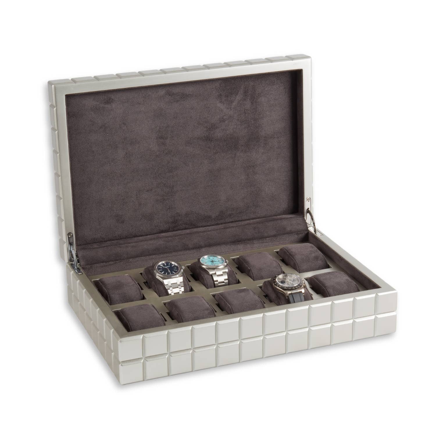BeyBerk International - Wholesale Jewelry Box/Organizer - Bogota Cube Design Ten Watch Case2