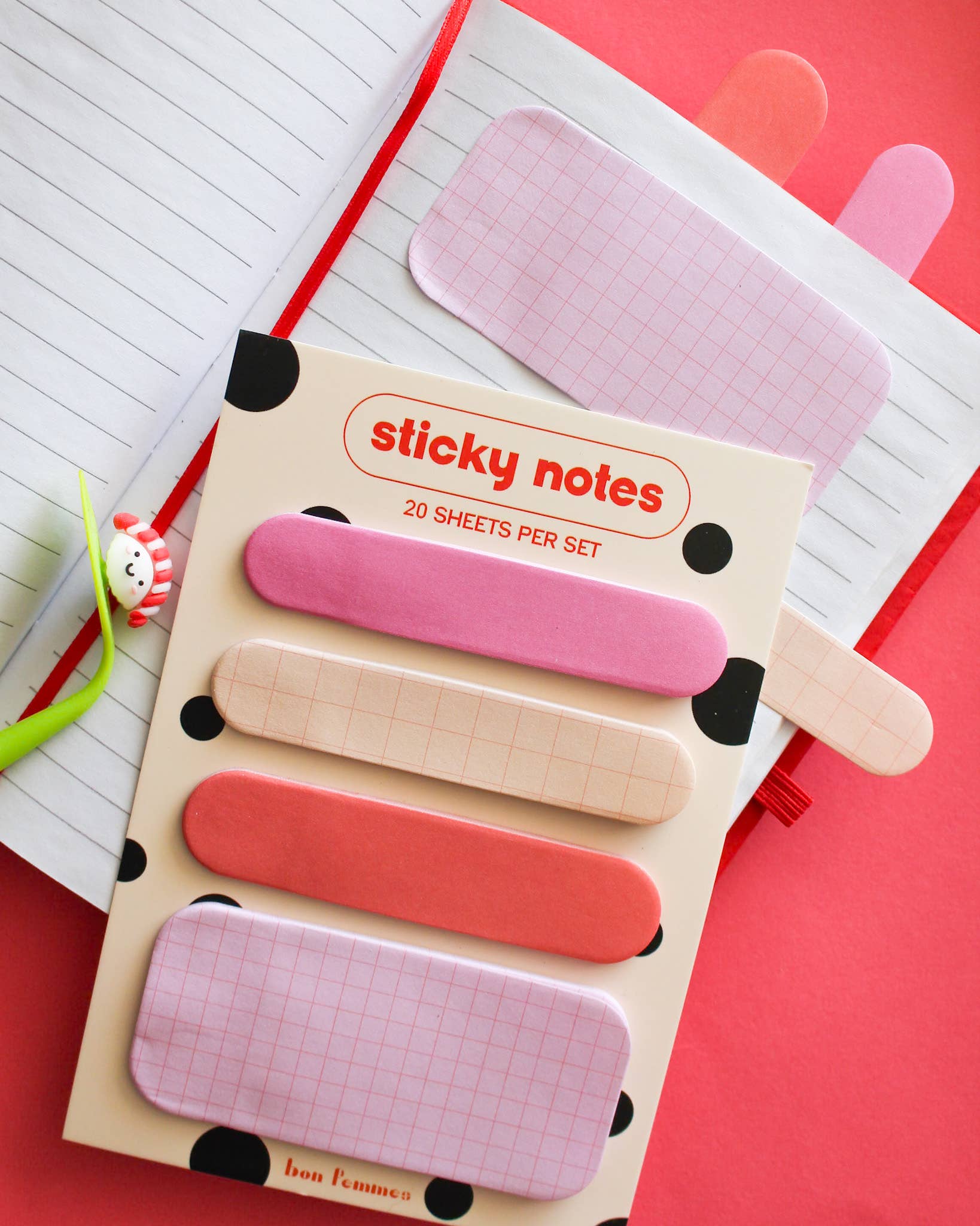 Bon Femmes – Engroshandel Klistermærker – Peachy Keen Sticky Note Sæt1
