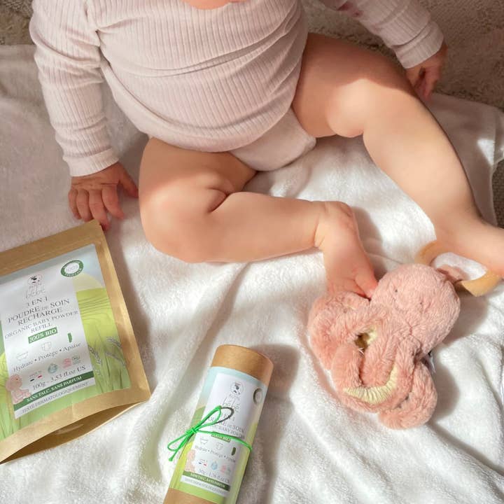 Bijin - Wholesale Body/Talcum Powder - 3-in-1 organic baby care powder 100G REFILL2