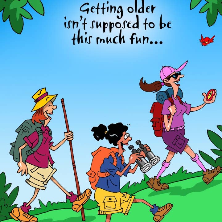 Oatmeal Studios - Wholesale Birthday Card - Fun Hiking Themed Birthday Card2