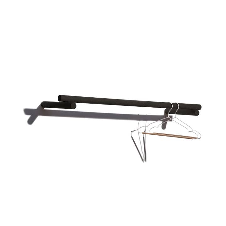 Floating Coat Rail - Black for wholesale by Roar Studio
