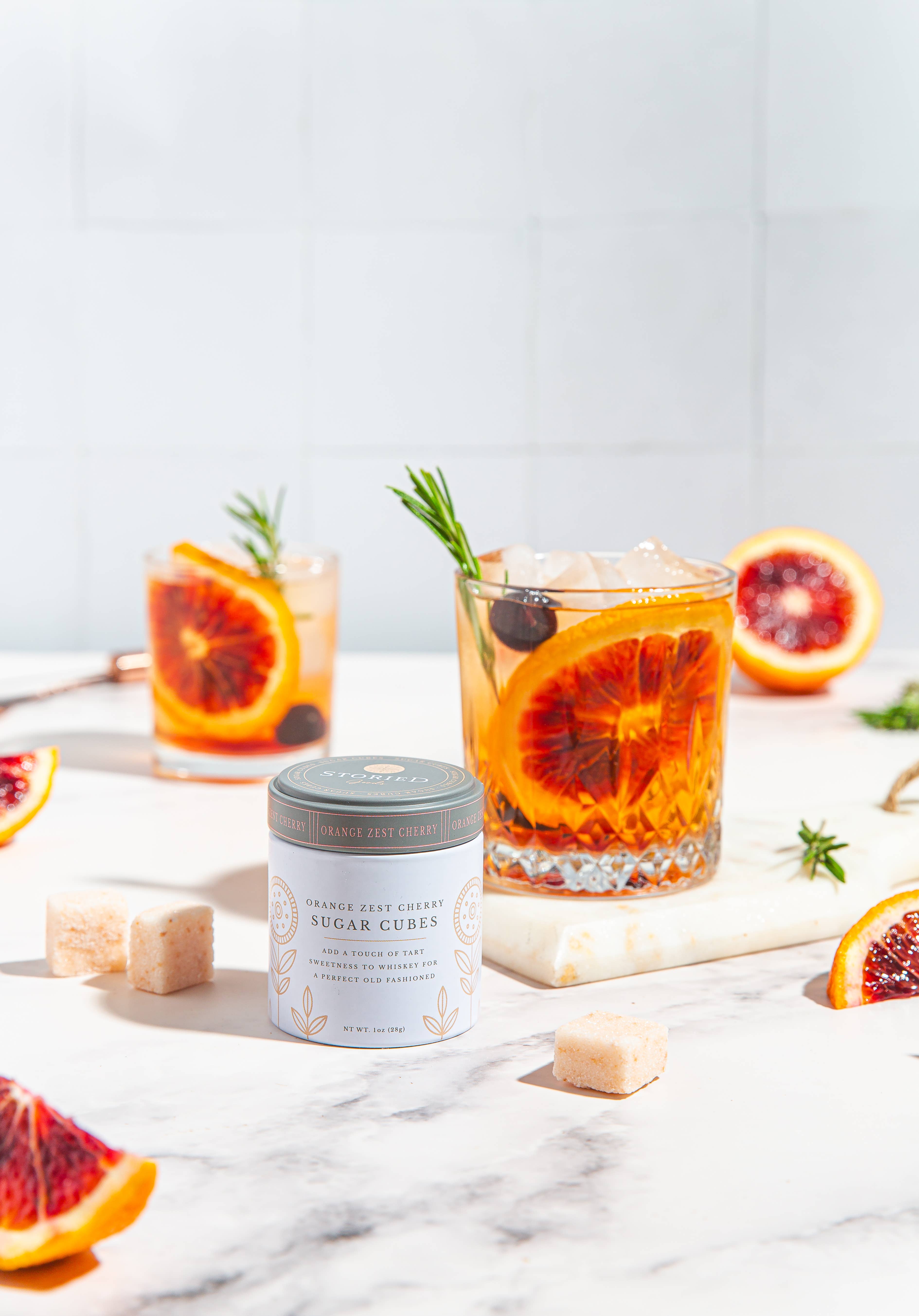 Storied Goods - Wholesale Cocktail Mix/Syrup - Storied Goods Orange Cherry Sugar Cubes1