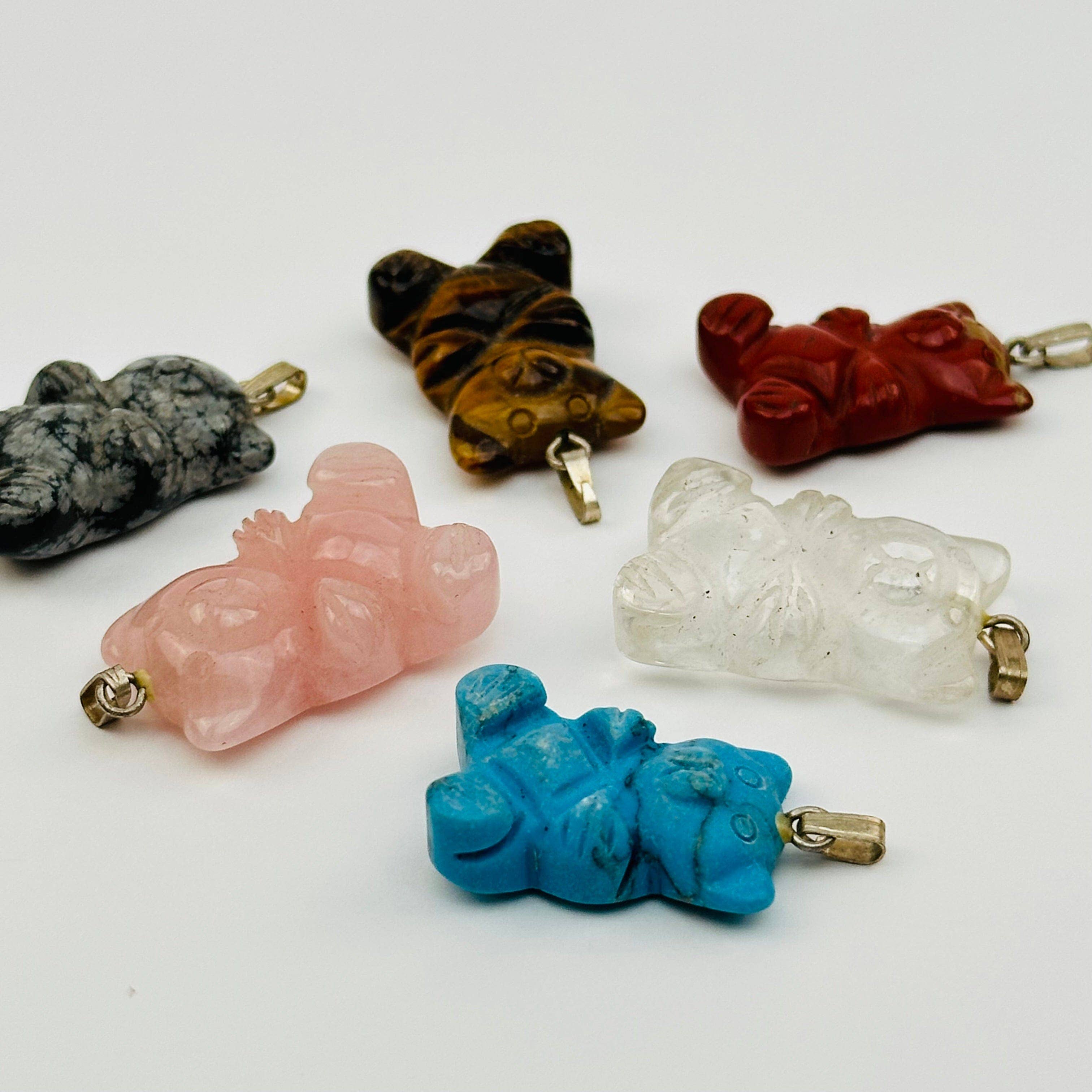 Rock Paradise - Wholesale Individual Charm/Pendant - Gemstone Bear Crystal Pendant8