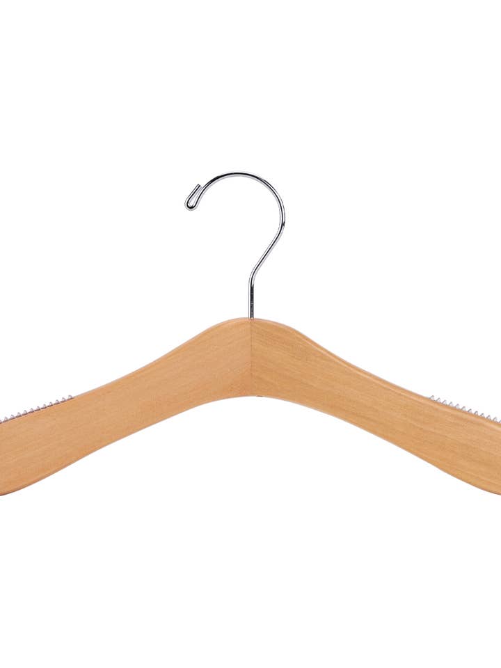12" Wood Children's Dress Hangers - Case of 50 for wholesale by Store Supply Warehouse