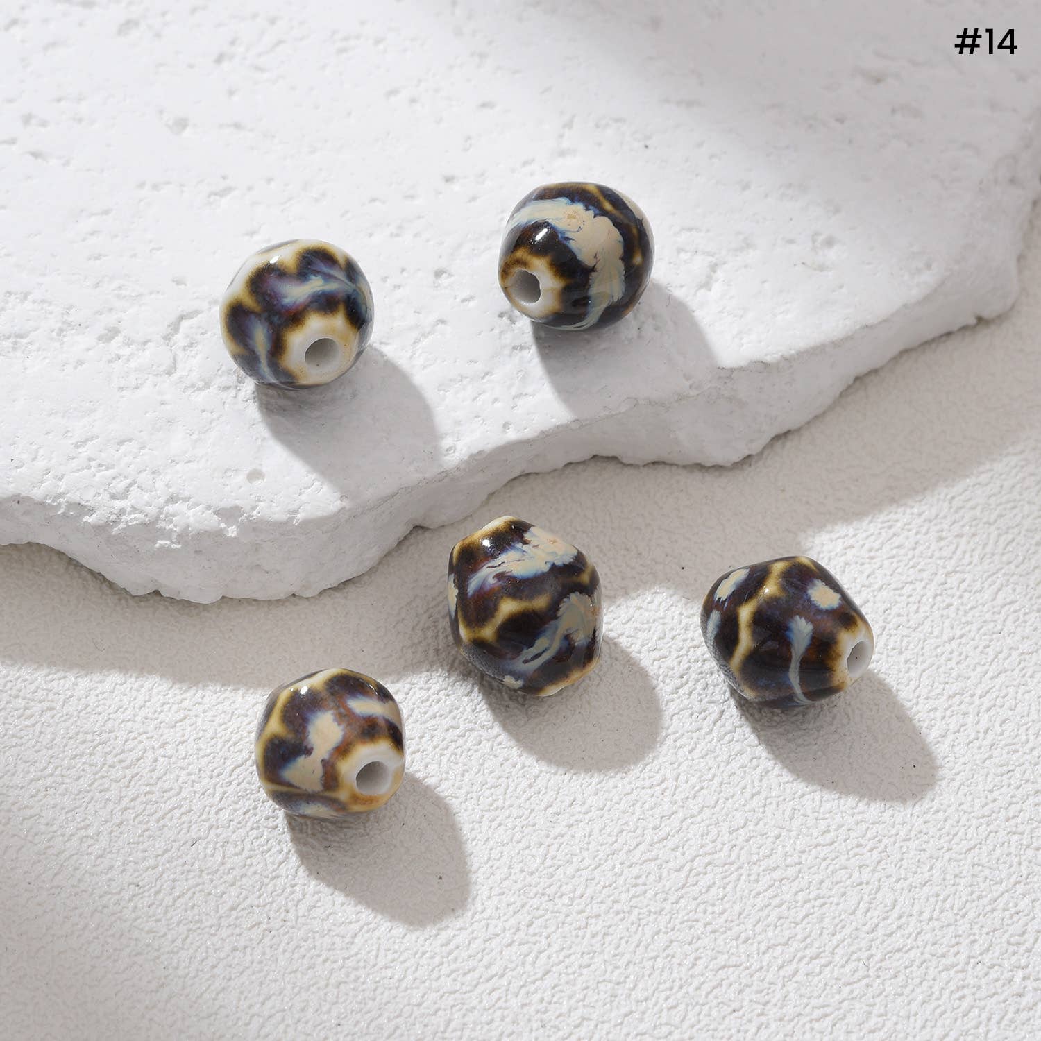 Beads Creation - Wholesale Beads - Diamond Ceramic Bead Sparkling Gemstone Spacer ORG27813