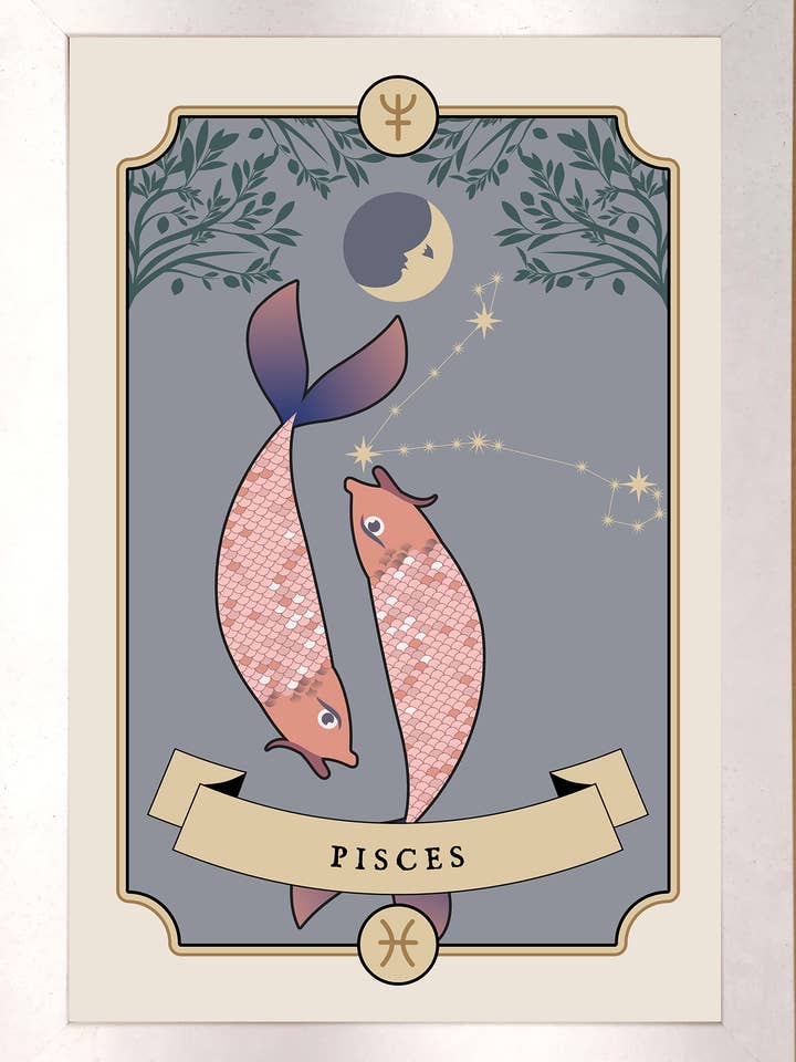 Pisces Zodiac Illustration for wholesale by The Brightener Group
