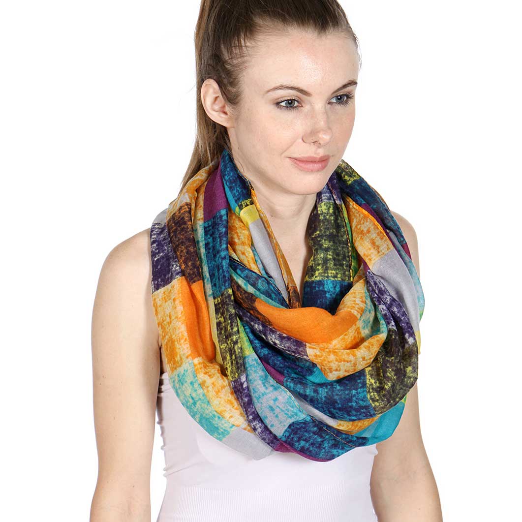 SERENITA - Wholesale Scarf - Women's - Infinity Scarf Print Lightweight Loop Scarf Summer Wrap10