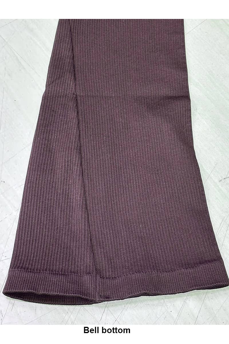 Color 5 - Wholesale Jumpsuit - Women's - Seamless ribbed h jumpsuit with bell bottom flare pants9