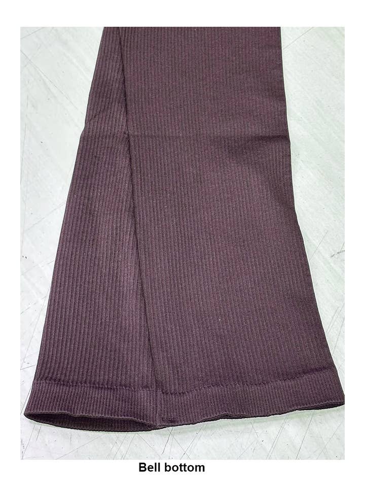 Color 5 - Wholesale Jumpsuit - Women's - Seamless ribbed h jumpsuit with bell bottom flare pants9