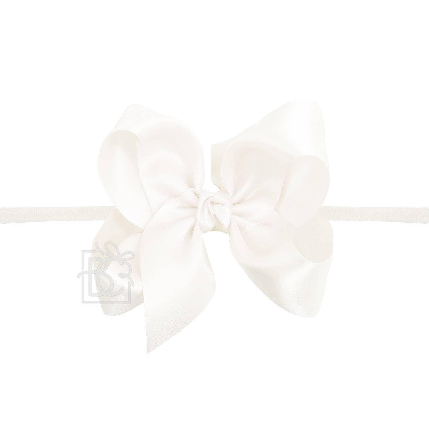 Beyond Creations, LLC - Wholesale Fashion Headband - Kids - 1/4" PANTYHOSE HEADBAND W/SATIN BOW7