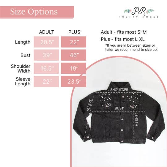 GiftsbyPR - Wholesale Denim Jacket - Women's - Black Denim Jacket with Pearl, Pearl Embellished Jean Jacket