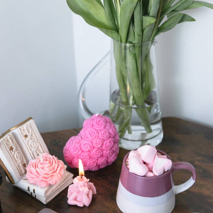 Ritual Spirit ltd - Wholesale Novelty Candle - Large Rose Heart Soy Wax Candle5