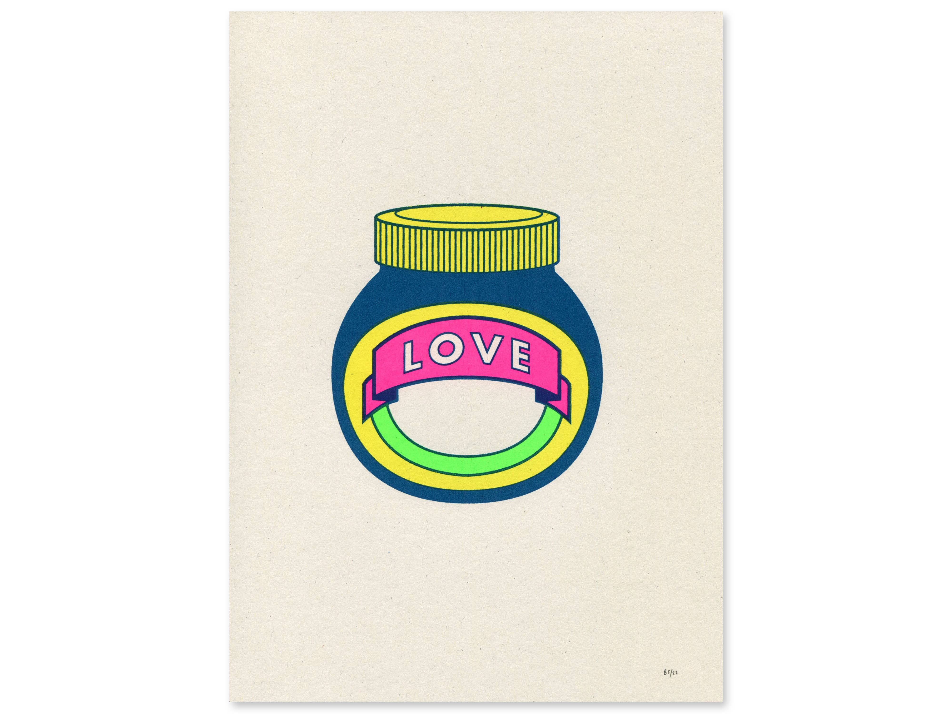 Basil & Ford – wholesale Art print – Love - A4 Screen Print1