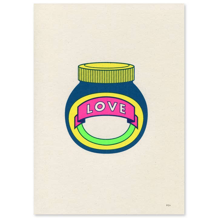Basil & Ford – wholesale Art print – Love - A4 Screen Print1