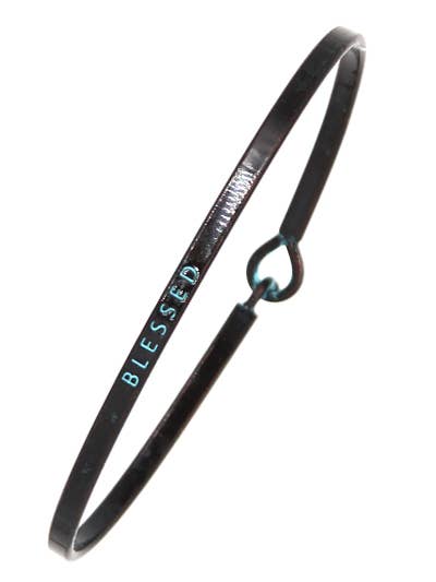 0011 PREMIERE - Vendita all'ingrosso Bracciale a polsino - Bracciale in ottone con messaggio ispirato a Blessed_3mm FR20796