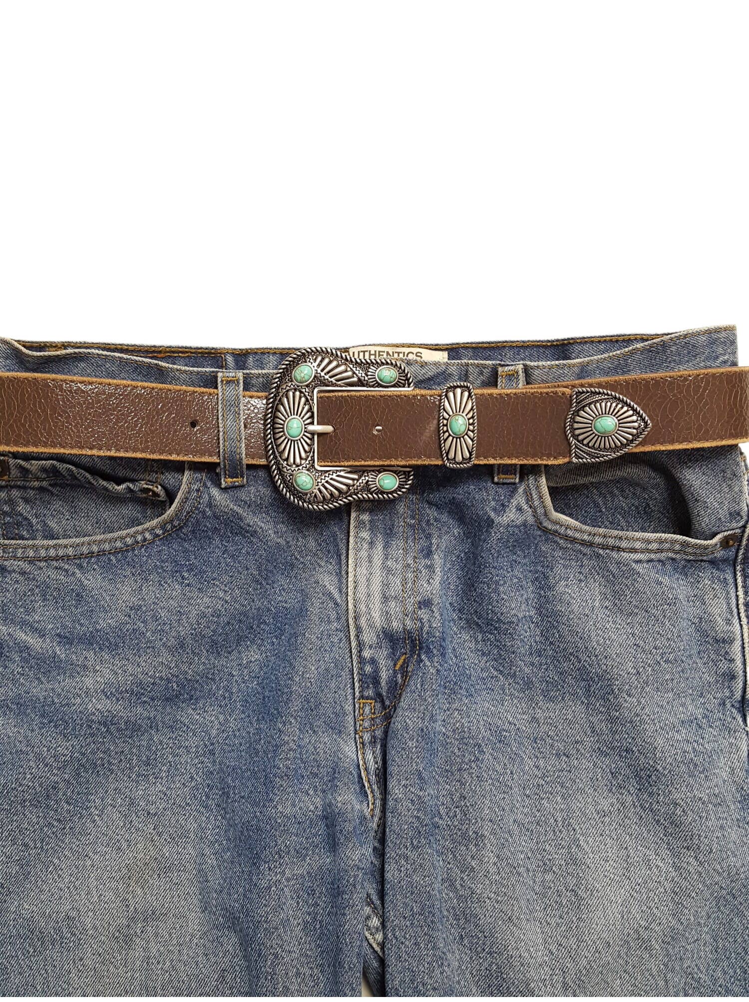 Axesoria West – Cinto - Mulher por atacado – Cinto em couro vintage com fivela ocidental7