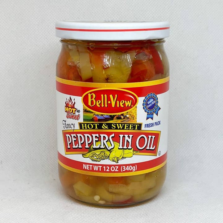 Hot & Sweet Peppers in Oil 12oz. for wholesale by Bell-View Brand Foods
