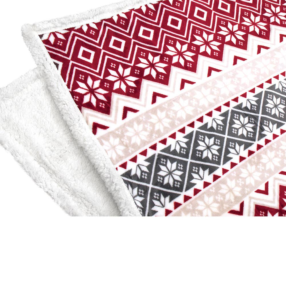 Pavilia - Vente Plaids - Plaid sherpa de Noël réversible33