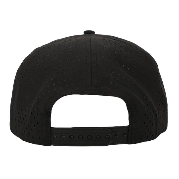 SixHats Supply Co - Wholesale Flat Brim Cap - Unisex - Black & White Explorer Tradesman Waterproof Hat