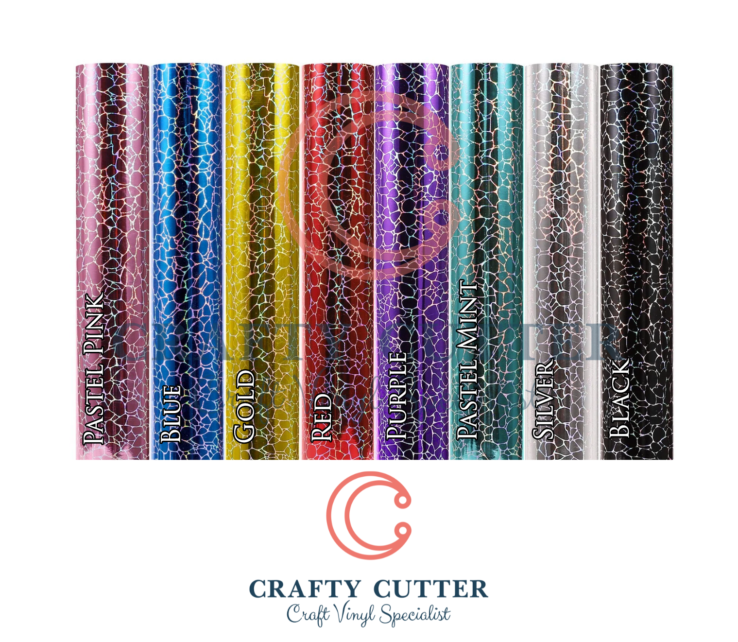 Crafty Cutter - Wholesale Craft Supplies - Irised Pebbles - Holographic Craft Self Adhesive Vinyl0