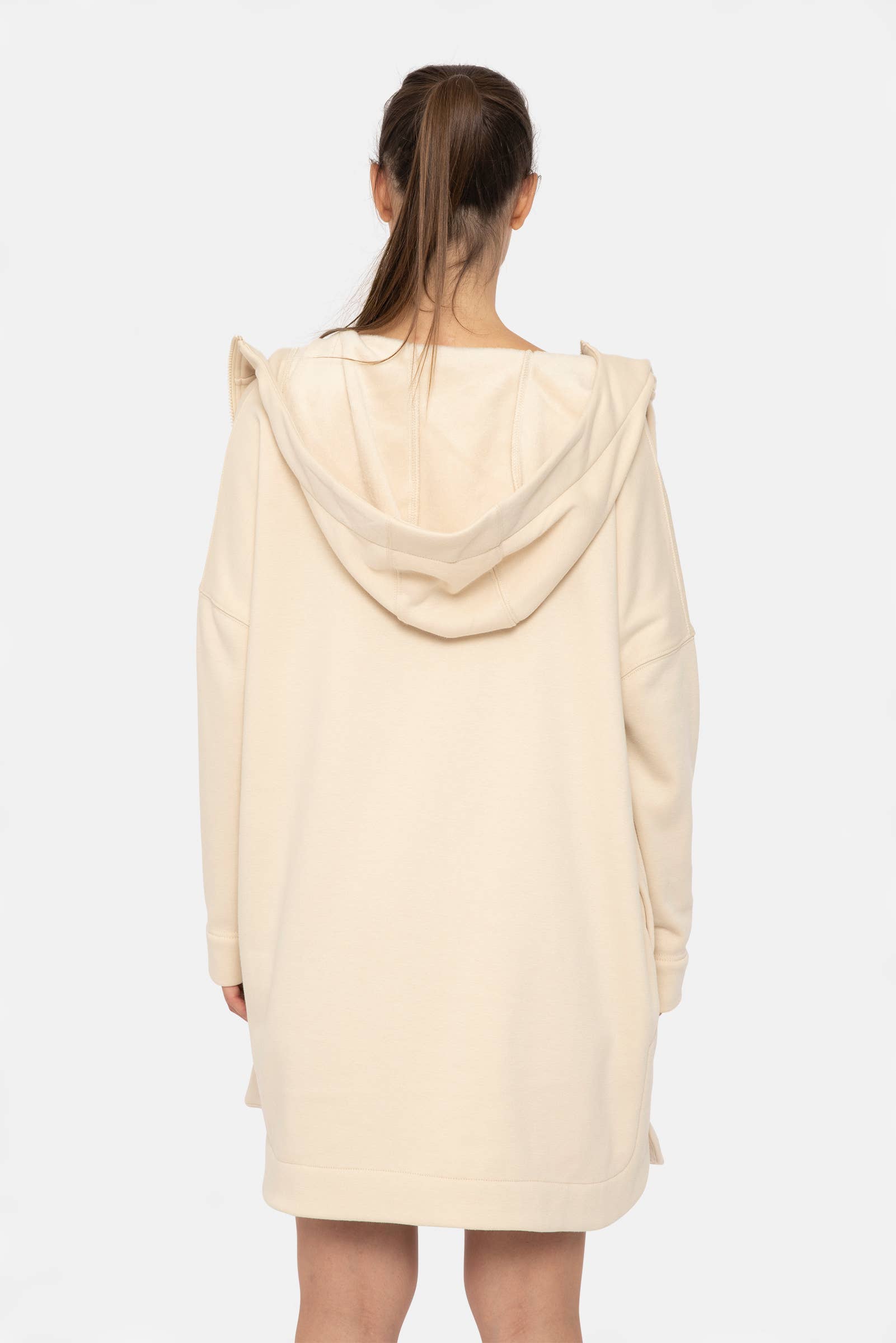 Mono B - Wholesale Jacket - Women's - Longline Zip-Up Jacket with Hood7