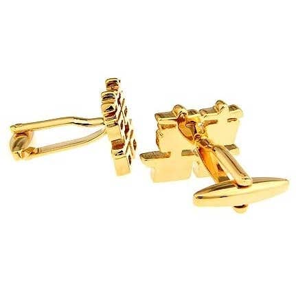 Beclosetoyou – Engroshandel Manchetknapper/skjorte - Herre – Kinesisk Dobbelt Lykke Guld Skjorte Manchetknapper 20x16mm