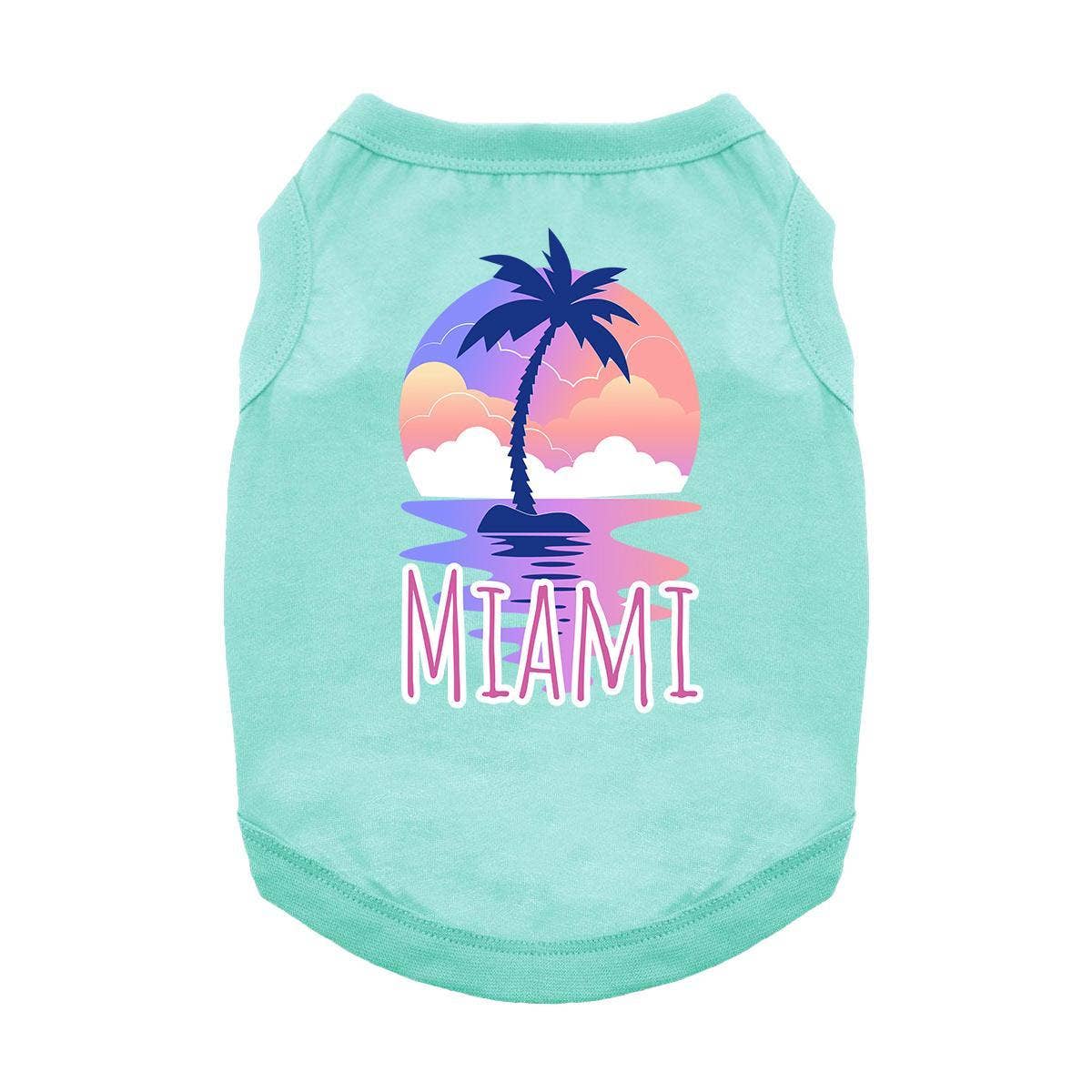 Doggie Design - Wholesale Pet Shirt - Dog - Miami Dog Shirt - Teal0