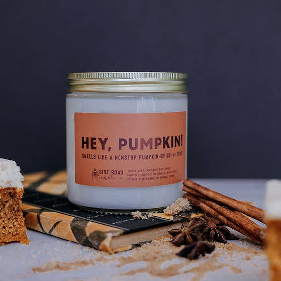 Oye, Vela de calabaza. para venta al por mayor de Dirt Road Candle Co