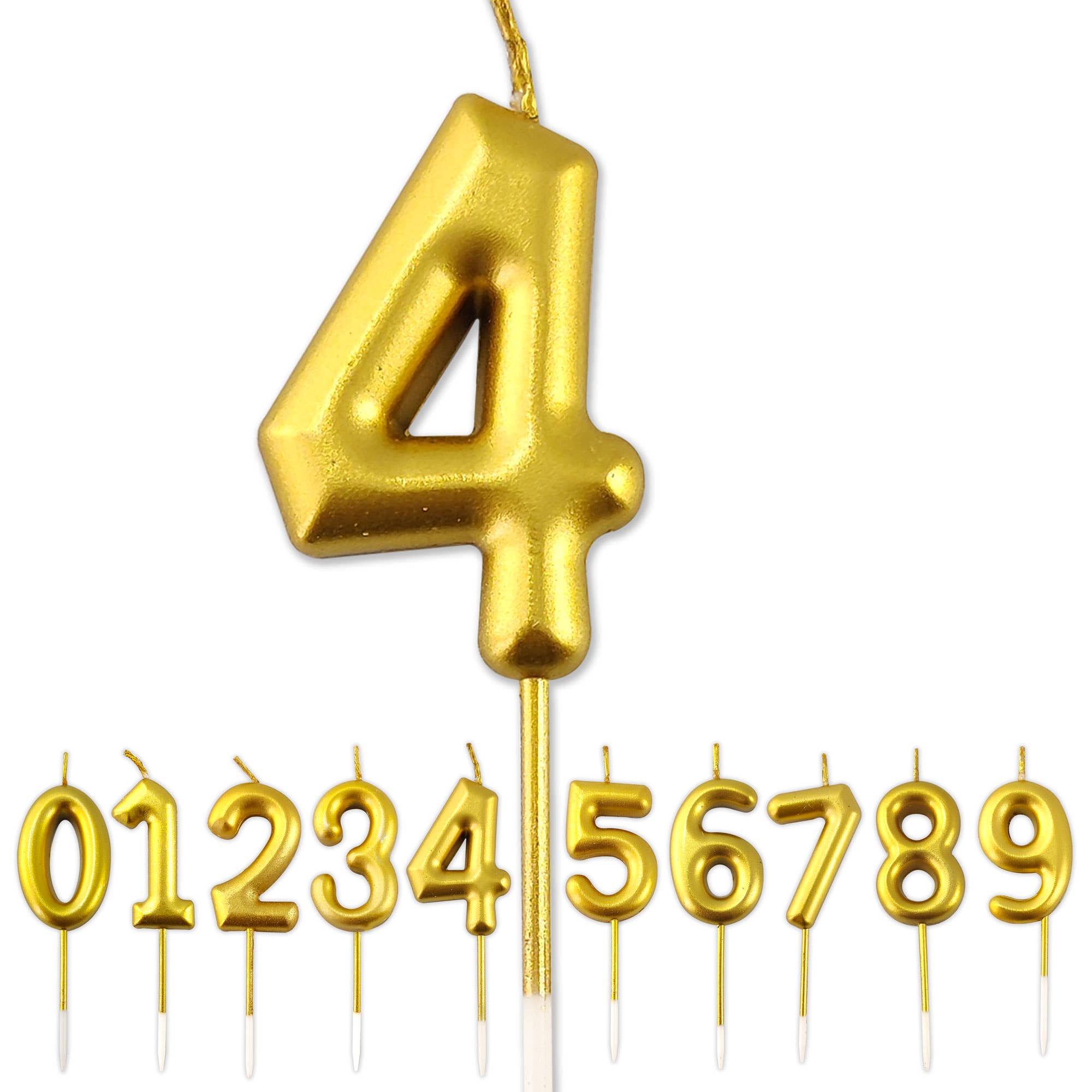 Toyventures - Wholesale Cake Candle - Gold Birthday Age Number Year Candles Cake Topper5