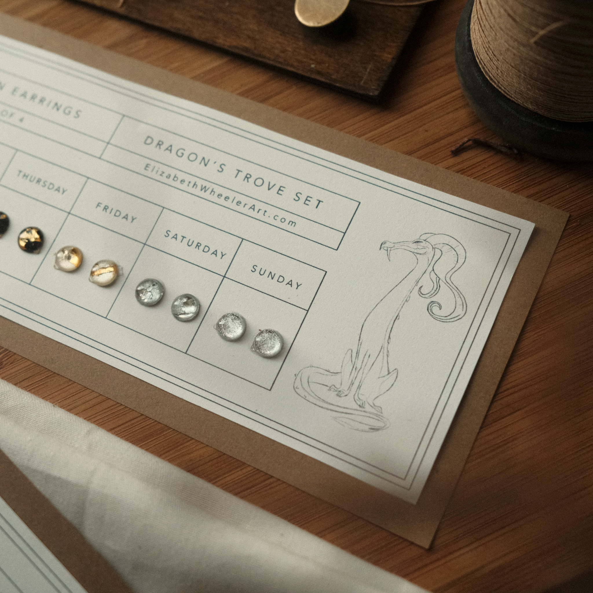 Made by Wheeler - Wholesale Jewelry Set - Stick-On Earrings - Dragon's Trove Set2