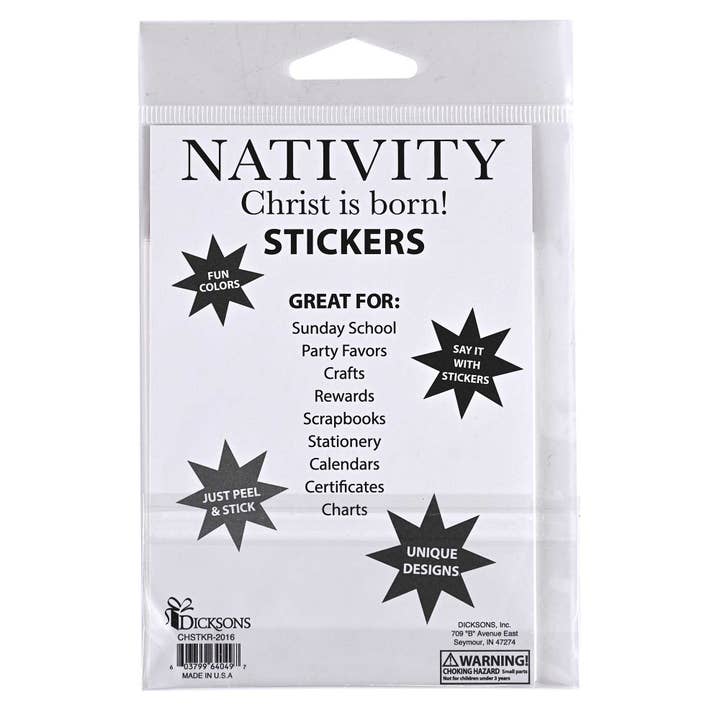 Magnolia - Wholesale Sticker - Kids & Baby - Sticker Sheets Nativity Scenes Square1