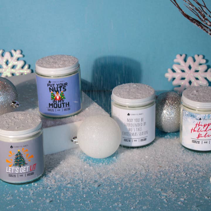 Funny Flames Candle Co - Les Creme - Wholesale Jar/Filled Candle - Holiday 2025 Best Sellers Collection 9oz Candles63