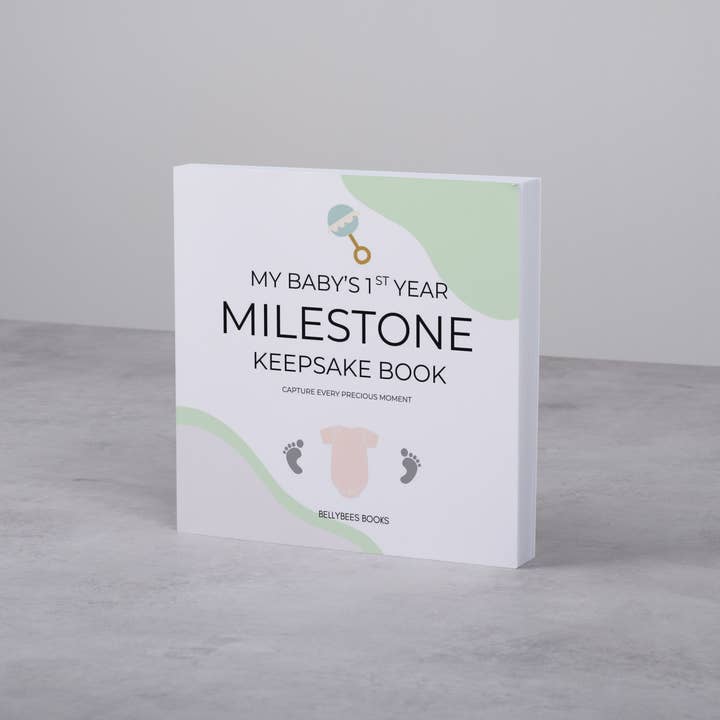Bellybees – wholesale Milestone art/keepsake – Child & baby – My Baby's 1st Year Milestone Keepsake Book!7
