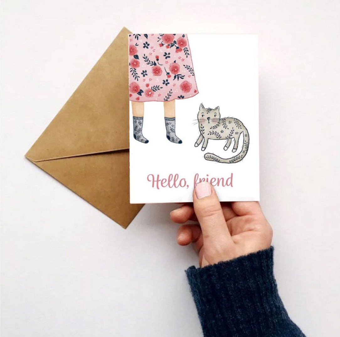 Forest & Fauna Paper Co. - Wholesale Friendship Card - Hello Friend Card1