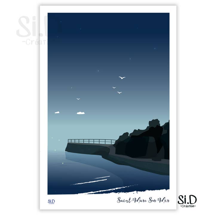 Jetée Saint Marc sur Mer Nuit pour la vente par Si.D