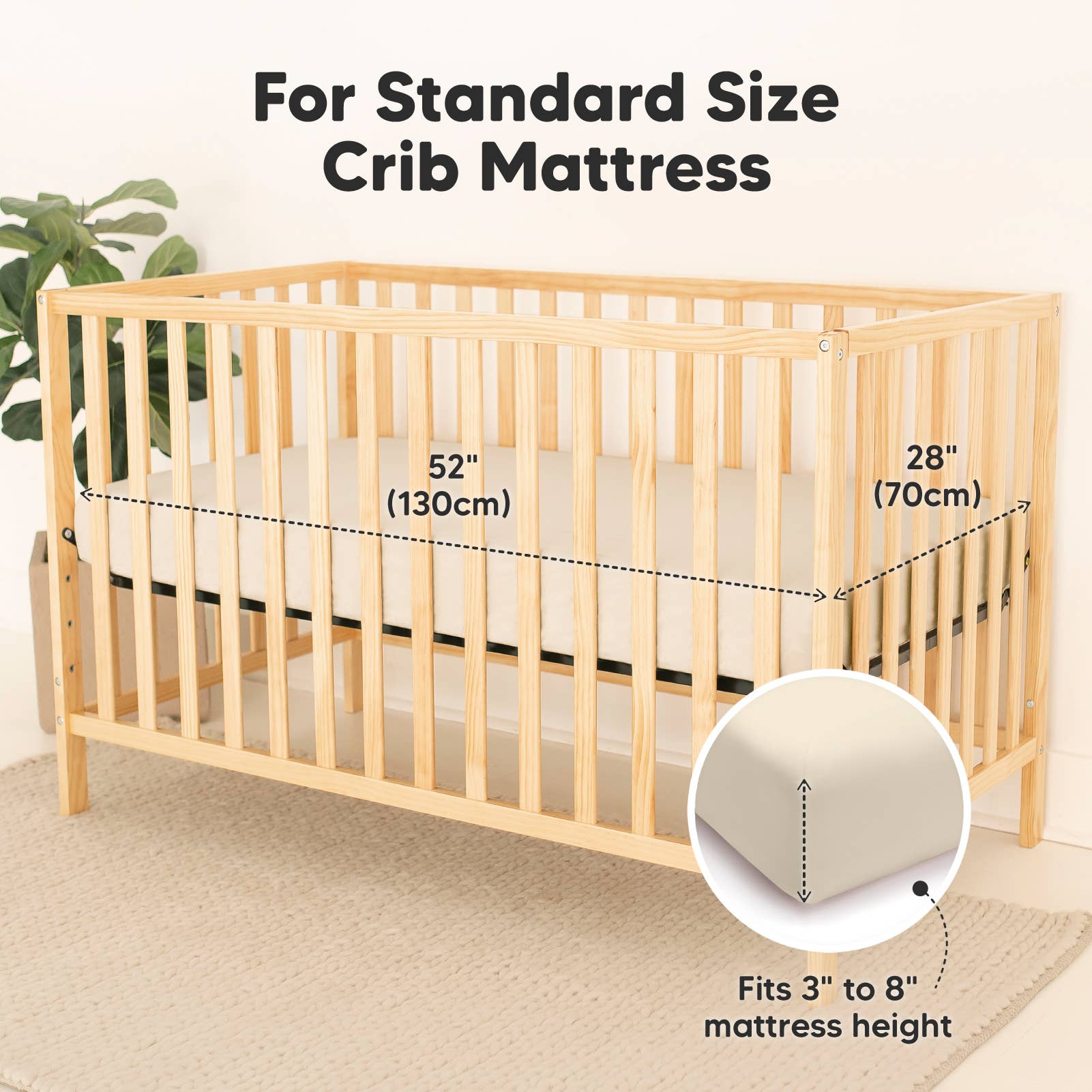 Ecru 2pk Waterproof Crib Sheets, Baby Mattress Protector for wholesale on Faire1