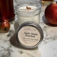 C & A Soy Candles, LLC - Wholesale Jar/Filled Candle - Apple Maple & Bourbon Vegan, Soy & Wood-Wick Candle - 14 Oz2