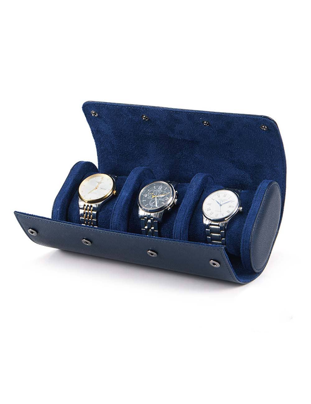 Dipped Shop - Wholesale Jewelry Box/Organizer - Minimalist Watch Roll Travel Case for 3 Watches DP25F7573