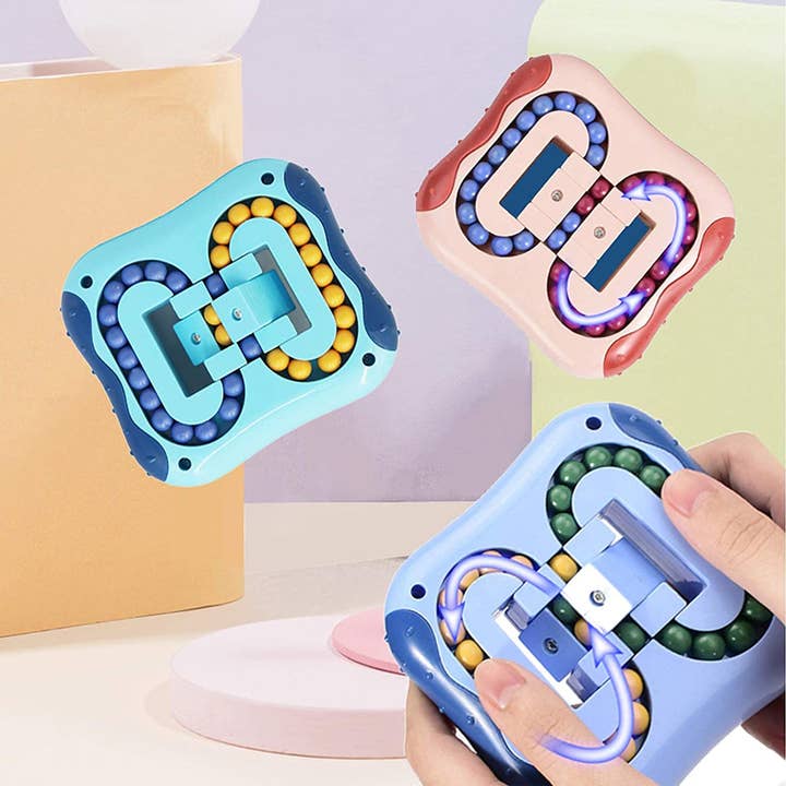 JSBlueRidge Toys – Engroshandel Fidget - Børn – Roterende Magisk Bønne Fidget Terning Børnelegetøj - Assorterede