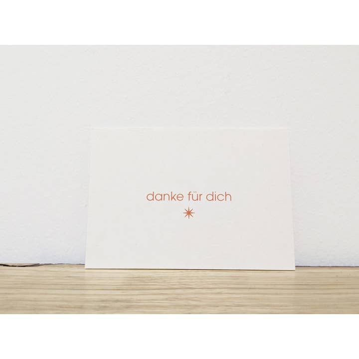 Mini cartolina DIN A7 «grazie per te» - su robusta scatola di legno per la vendita all'ingrosso da parte di gute.attribute