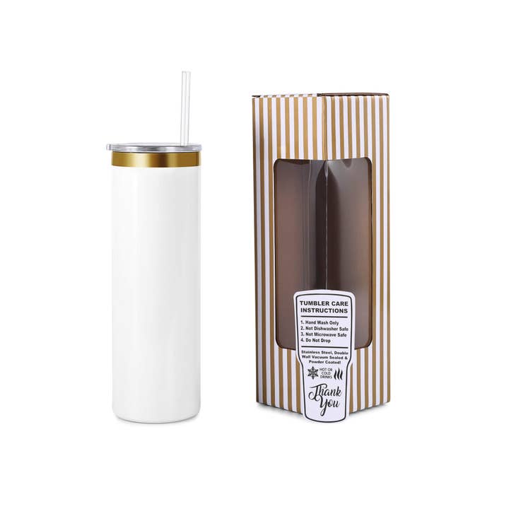 MakerFlo - Wholesale Insulated mug/tumbler - 20oz Skinny Gold