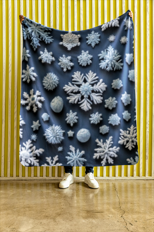 Upside Down Owl Farm - Vente Plaids - Couverture en forme de flocons de neige, couverture à jeter, couverture d'hiver1